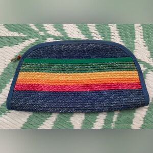 Vintage Liz Claiborne Multicolor Striped Clutch